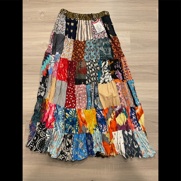 CL/GR 11.   222347.  Patchwork Skirt by Sacred Threads - Picture 3 of 6